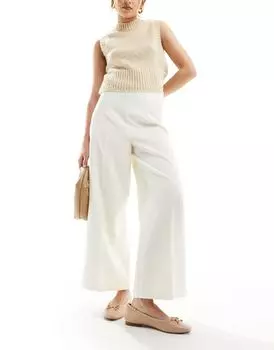 Кремовые брюки-кюлоты ASOS DESIGN