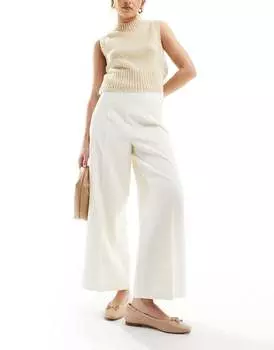 Кремовые брюки-кюлоты ASOS DESIGN