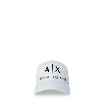 Кремовые хлопковые шапка и кепка Armani Exchange