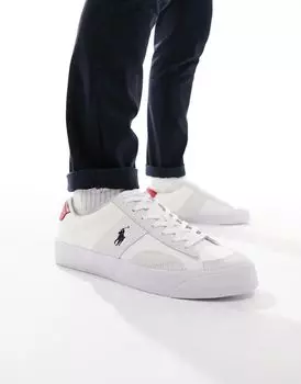 Кремовые кроссовки Polo Ralph Lauren Sayer с логотипом игрока в поло