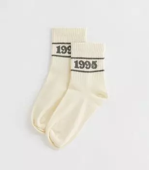 Кремовые носки-tube 1995 года New Look, кремовый