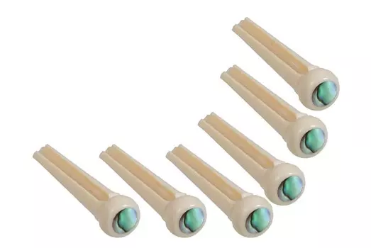 Кремовые пластиковые мостовые штифты, точка морского ушка 5 мм Allparts BP-2858-081