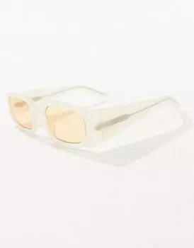 Кремовые прямоугольные солнцезащитные очки A.Kjaerbede alex