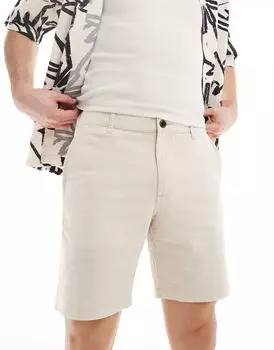 Кремовые шорты из льняной смеси Jack & Jones
