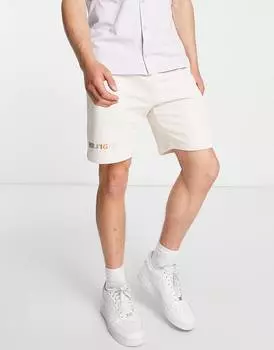 Кремовые спортивные шорты с логотипом Tommy Hilfiger