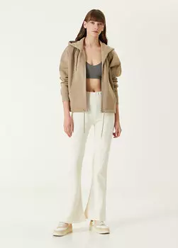 Кремовые спортивные штаны-клеш Bassigue