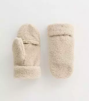 Кремовые варежки боргов New Look, кремовый