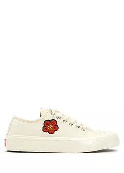 Кремовые женские кроссовки с логотипом Kenzo