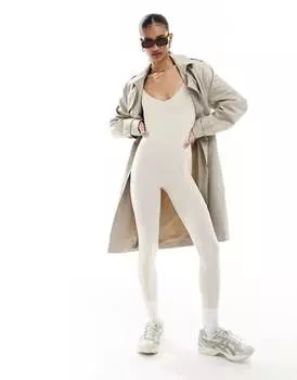 Кремовый бесшовный комбинезон-комбинезон Missyempire