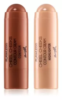 Кремовый бронзер и стик-хайлайтер Barry M Flawless Chisel Cheeks, duo balen 2x5 г
