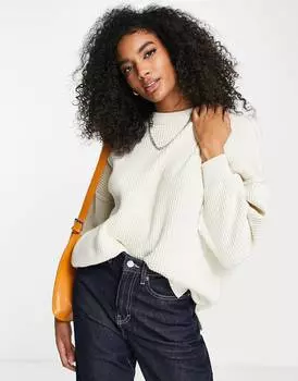 Кремовый джемпер свободного кроя в рубчик ASOS DESIGN