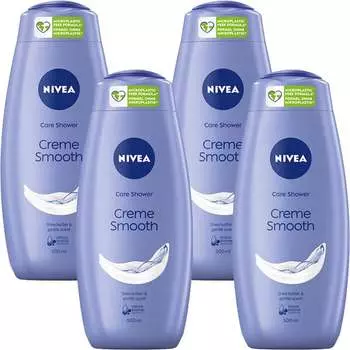 Кремовый гель для душа, 4x500 мл Nivea, Creme Smooth
