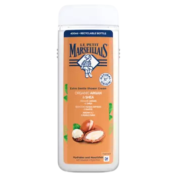 Кремовый гель для душа с аргановым био и маслом ши, 400 мл Le Petit Marseillais