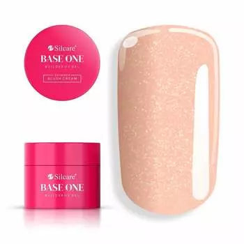 Кремовый гель для наращивания ногтей UV Base One Shimmer Blush Cream 100 г Silcare