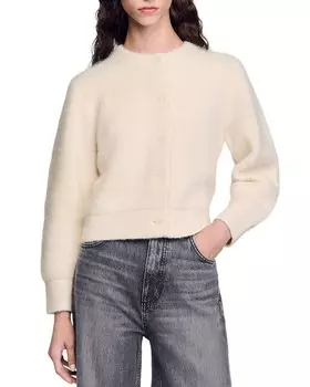 Кремовый кардиган Sandro, слоновая кость/кремовый