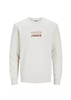 Кремовый мужской свитшот с круглым вырезом Jack & Jones
