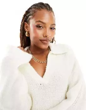 Кремовый оверсайз-свитер с воротником ASOS DESIGN