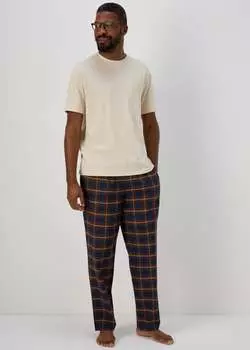 Кремовый пижамный комплект в клетку Easy