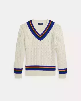 Кремовый свитер для крикета для мальчиков Polo Ralph Lauren, цвет Crema