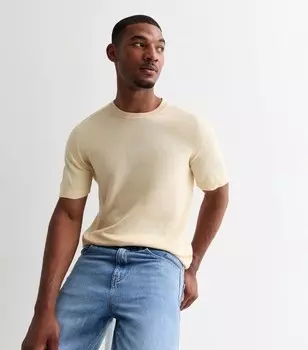 Кремовый топ с короткими рукавами тонкой вязки Jack & Jones Jack & Jones, кремовый