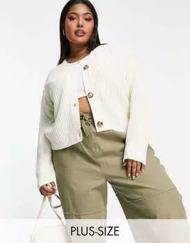 Кремовый вязаный кардиган в стиле рыбной ловли Brave Soul