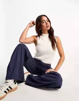 Кремовый вязаный топ без рукавов с воротником-воронкой Miss Selfridge