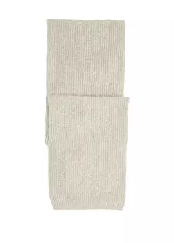 Кремовый женский шерстяной шарф Beymen Club, серый