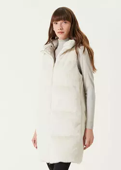 Кремовый жилет с капюшоном Herno