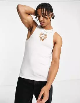 Кремовый жилет с татуировкой ASOS DESIGN
