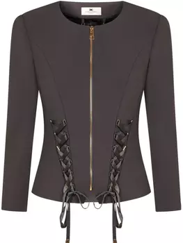 Крепдешиновая куртка Elisabetta Franchi, серый