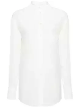 Крепдешиновая рубашка SPORTMAX, белый