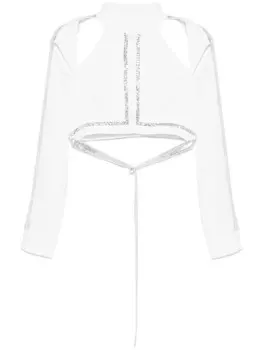 Крепдешиновый жакет Giovanni Bedin, белый