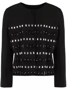 Крепдешиновый жакет MAX MARA, черный