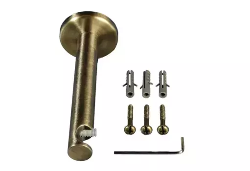 Крепление Liedeco, (1 шт.), для карнизов 16 мм Длина: 12 см, цвет messingfarben/antik