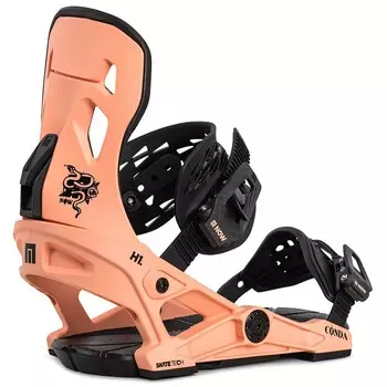 Крепления для сноуборда Now Conda, розовый