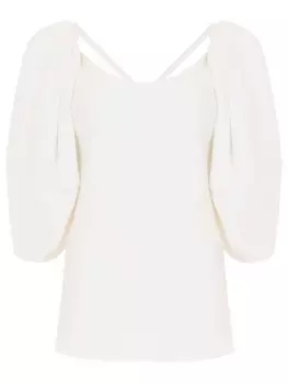 Креповая блузка Henrique VIII Gloria Coelho, белый