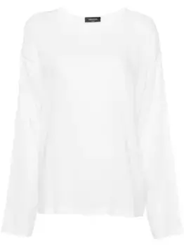 Креповая блузка с бусинами Fabiana Filippi, белый