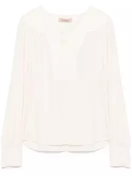 Креповая блузка TWINSET, белый