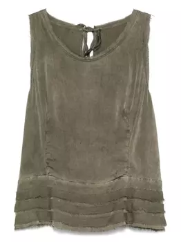 Креповая майка Masnada, зеленый