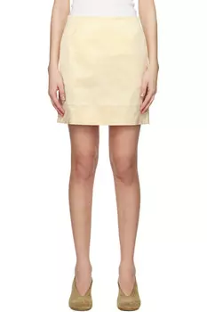Креповая мини-юбка Toteme, экрю