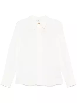 Креповая рубашка Elisabetta Franchi, белый