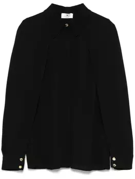Креповая рубашка Elisabetta Franchi, черный