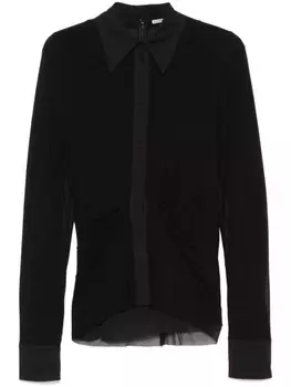 Креповая рубашка Jil Sander, черный
