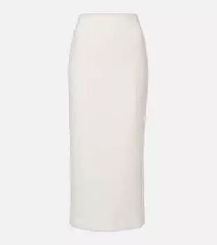 Креповая юбка-карандаш Roland Mouret, кремовый