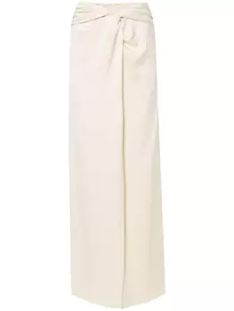 Креповая юбка макси Nanushka, бежевый