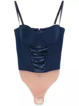 Креповое боди Elisabetta Franchi, синий