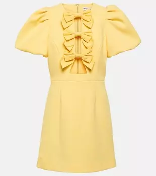 Креповое мини-платье chloe с бантом Rebecca Vallance, желтый