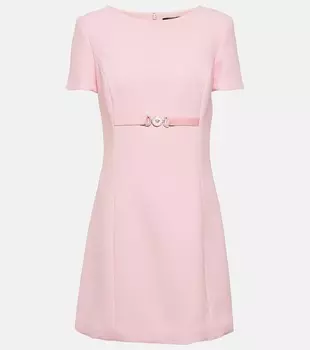 Креповое мини-платье medusa '95 Versace, розовый