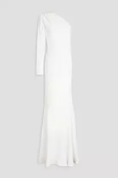 Креповое платье Blume с одним рукавом REBECCA VALLANCE, белый