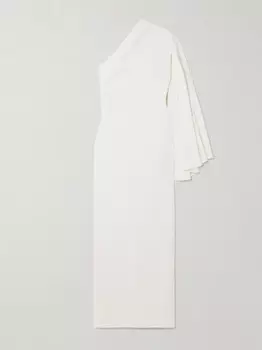 Креповое платье Elisa с одним рукавом Solace London, белый